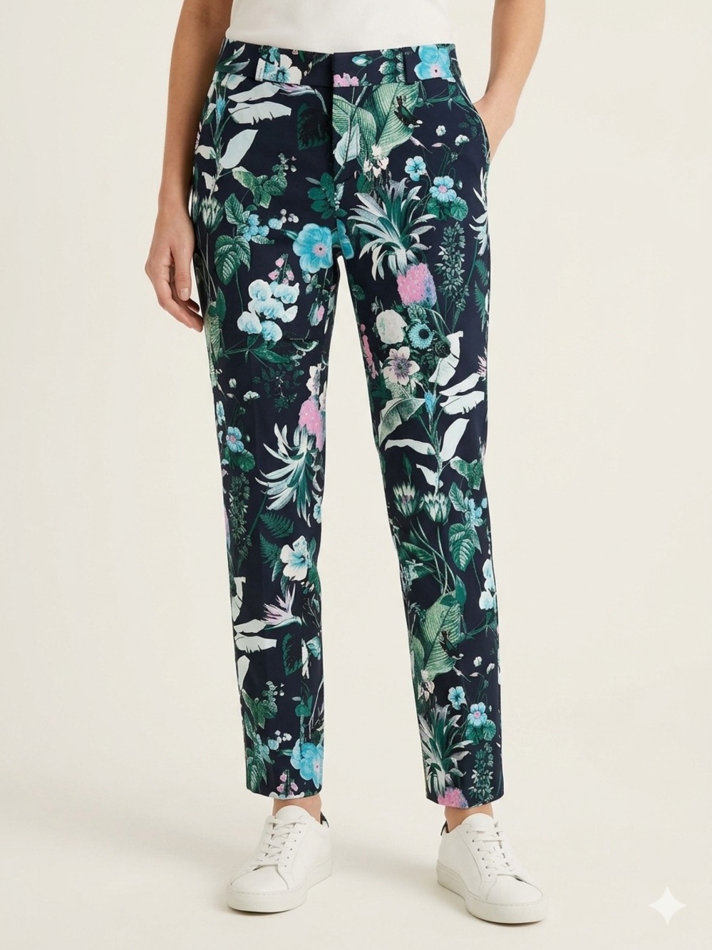 Banana Republic Avery Floral Ankle Pants Size 2 NWT Resortwear Effortless Style